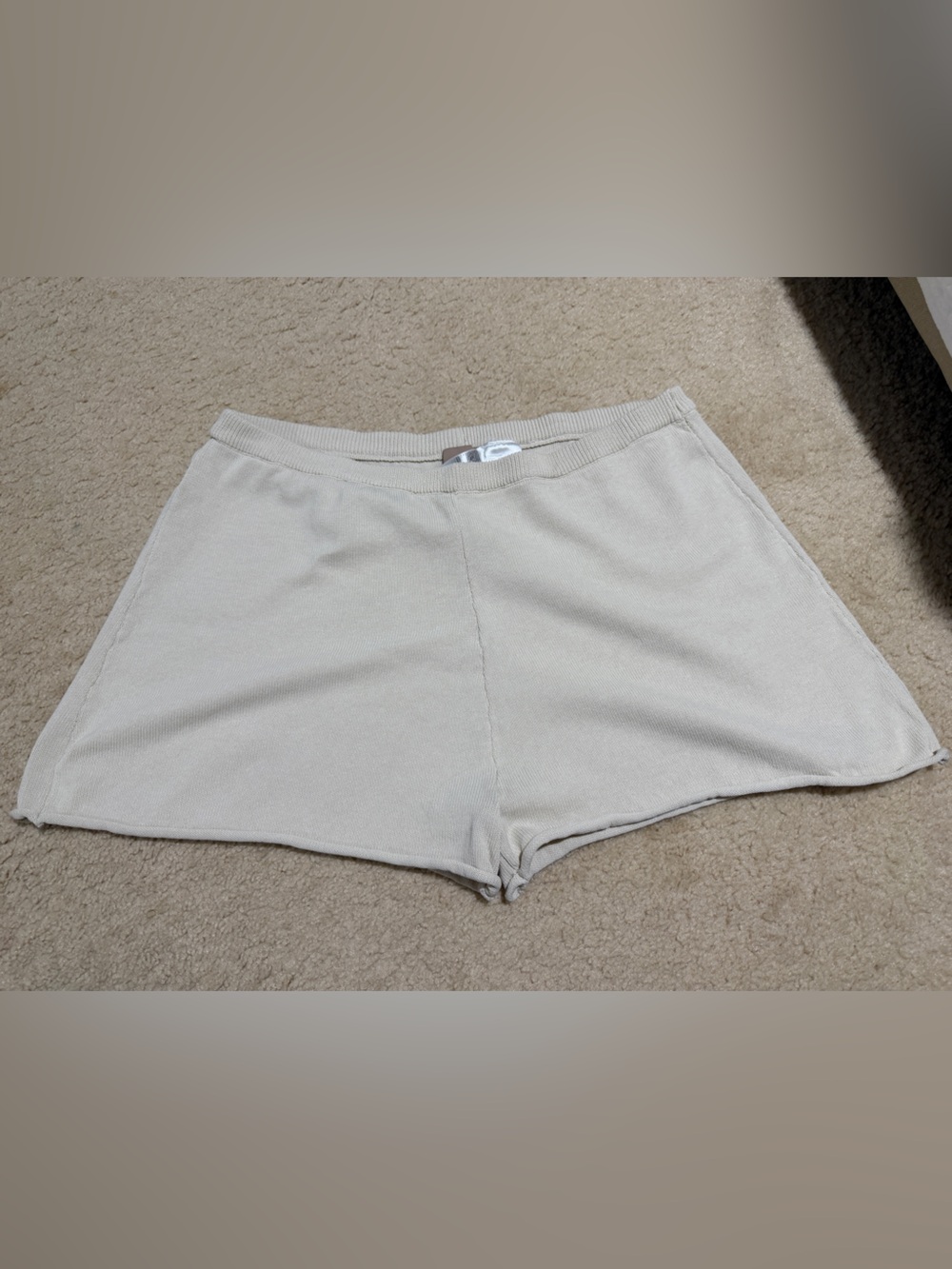 H&M Cream Knit Athletic Lounge Shorts